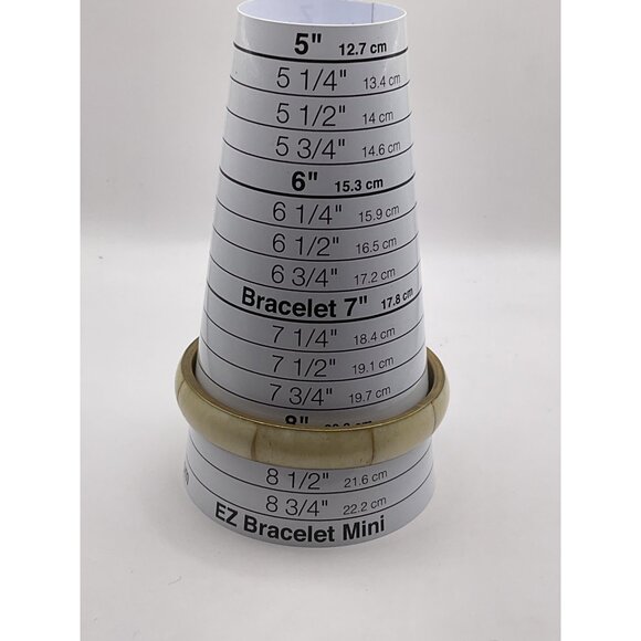 Vintage Creamy Beige Bangle Bracelet Round Resin Material Subtle Marbled Pattern - Picture 3 of 3